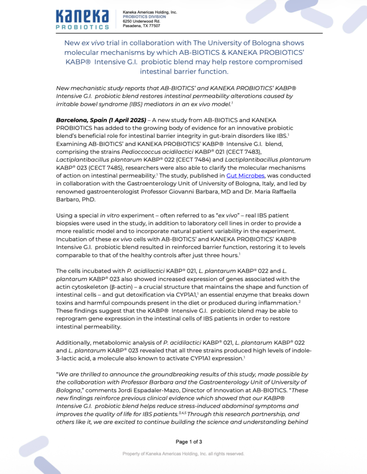 Press release for Kaneka screenshot