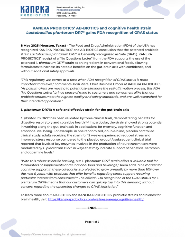 Press release for Kaneka screenshot