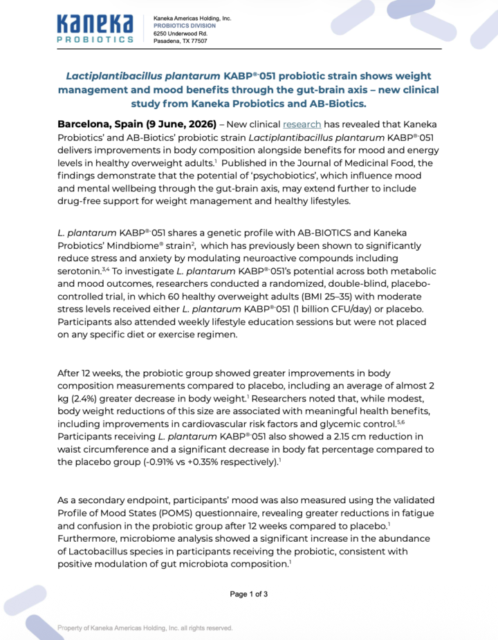 Press release for Kaneka screenshot