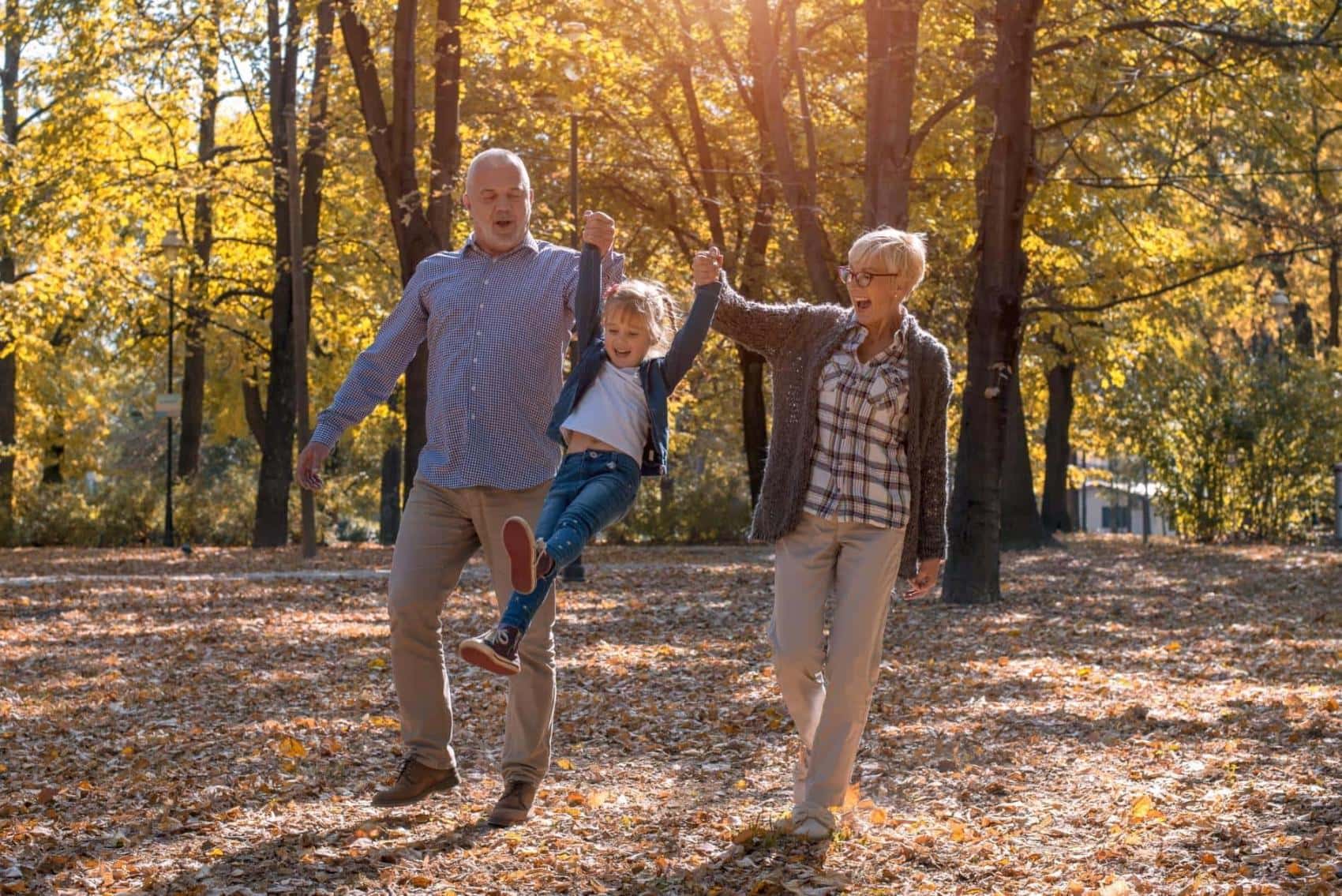 Grandparents and child