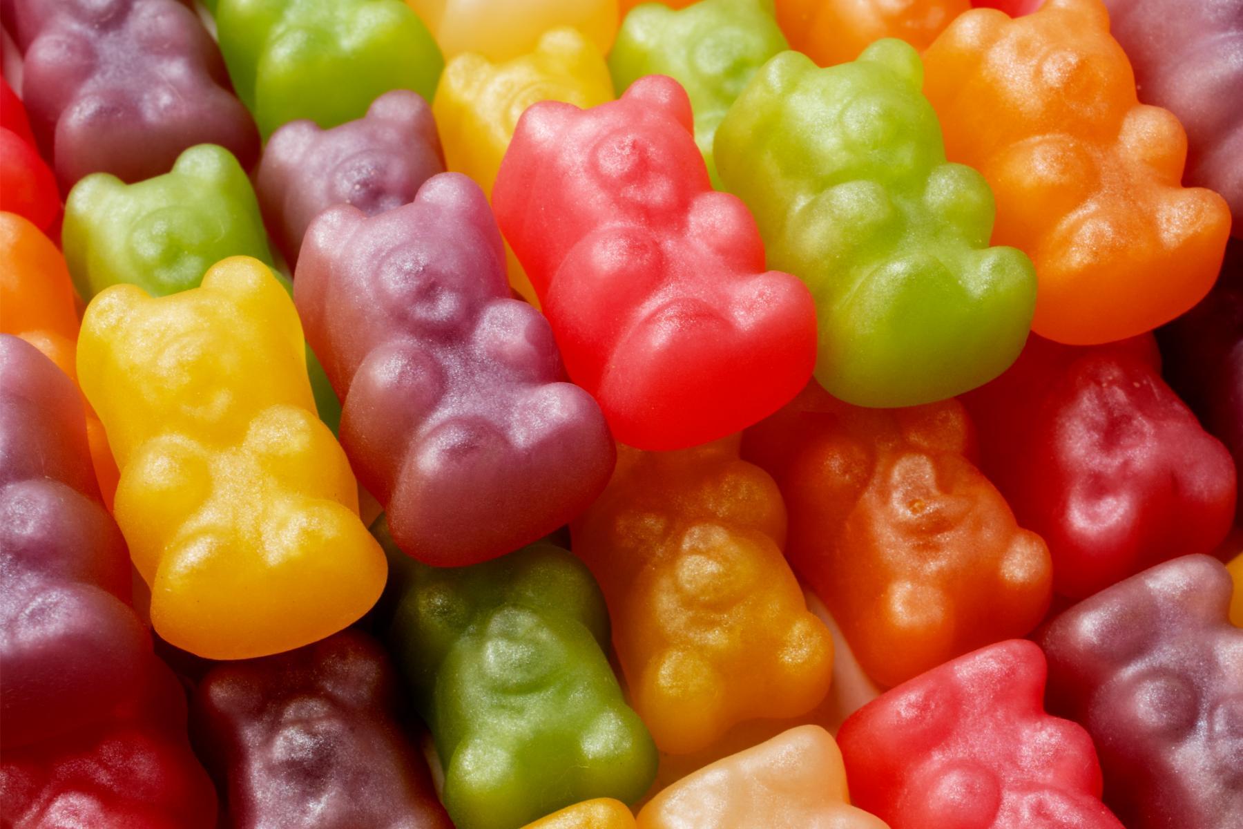 Gummy bears of different colours