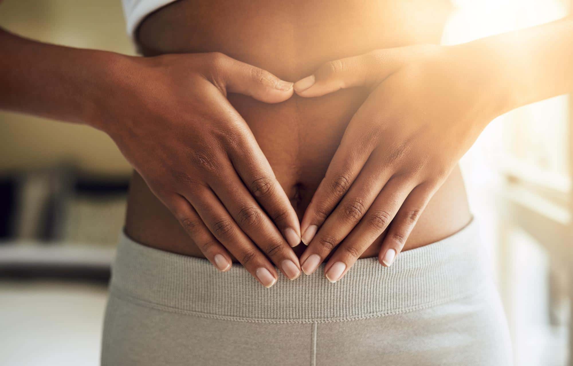 Hands on a belly