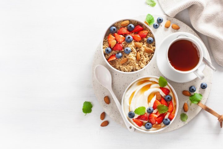 Yogurt and fruit breakfast