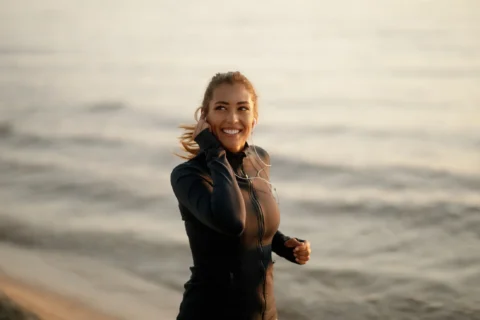 Happy active woman
